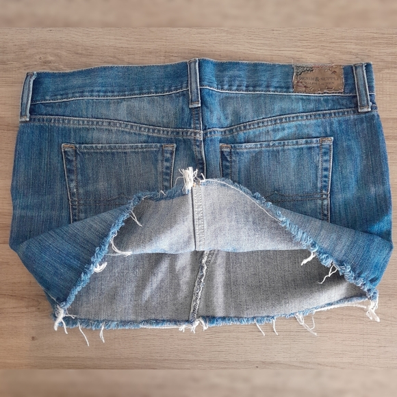 Denim & Supply Ralph Lauren Raw Hem Denim Mini Skirt Medium Wash Size 30 - Picture 8 of 10